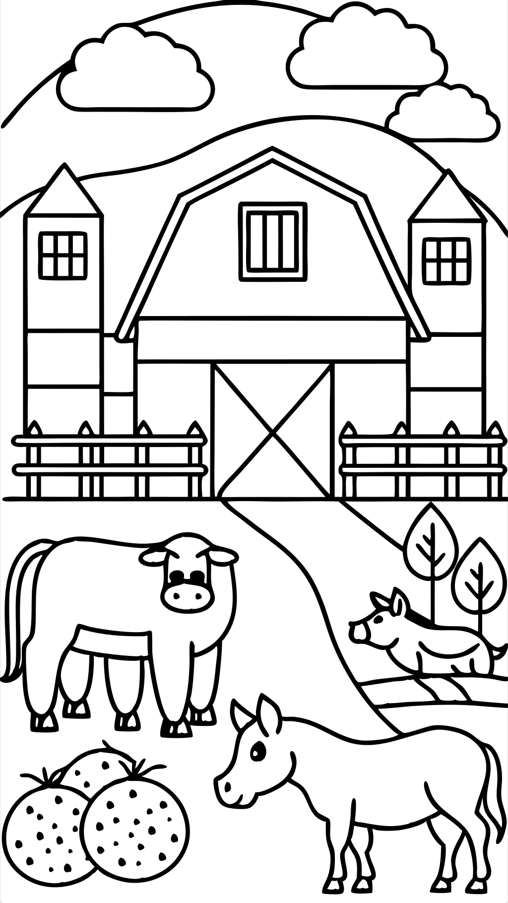 farm animal coloring page